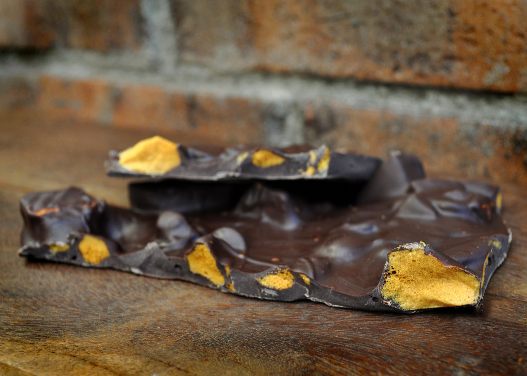 Dark Crunchy Orange Honeycomb Shards