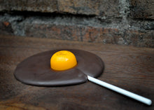 Vegan Fried Chocolate Egg Lolly with Runny Yolk